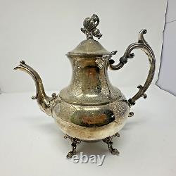 5pc Silver Plated Coffee and Tea Set by Meneses Orfebres of Madrid Spain