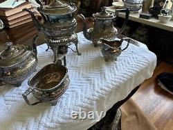 5pcs silver plated tea snd coffee set