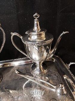 6 Pc Mittletown Silverplated 6 Pc Tea/coffee Set