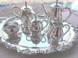 6 Pc Museum Quality Heavy International Sterling Royal Danish Coffee / Tea Set