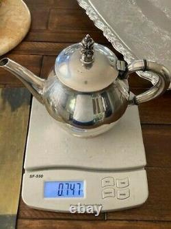 6 Pc Nice Heavy Royal Danish Coffee / Tea Set International Sterling + New Tray