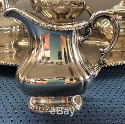 6 Piece Stunning Antique Gorham Silver Plate Coffee/Tea Set with Tipping Tea Pot