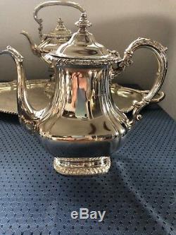6 Piece Stunning Antique Gorham Silver Plate Coffee/Tea Set with Tipping Tea Pot