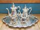 6 Pc Antique Genuine Wallace La Reine 1100 Silver Plated Tea Coffee Set With Tray