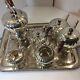 6 Piece Reed & Barton Ep Silver Windsor Castle Tea & Coffee Set & Unmatched Tray