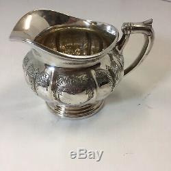 6 piece Reed & Barton EP Silver Windsor Castle Tea & Coffee Set & unmatched tray