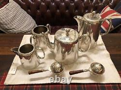 6pc Rare Sheffield England Antique SILVER TEA COFFEE SET, Sugar, Creamer, Lovely