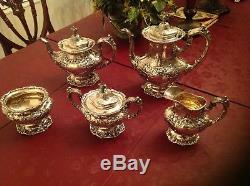 7 Piece Reed & Barton Francis I Sterling Tea Set W Tray And Kettle 388 Troy Oz