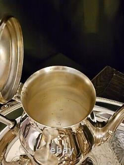 8 Piece Oneida. 800 Silver Plated Tea & Coffee Server Set USA Made 23 Platter