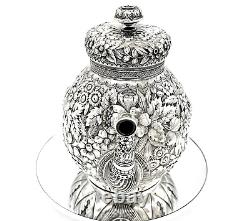 A Fine Persian-inspired Tiffany & Co. Sterling Silver Repousse Tea Set c. 1875