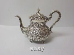 A. G. Schultz Baltimore REPOUSSE Sterling Silver 5-Piece Coffee / Tea Set