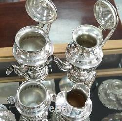 A Portuguese sterling 925 silver coffee and tea set with tray