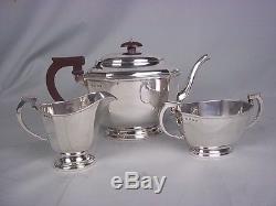 A Three Piece Silver Tea Set, Birmingham 1930 By William Neale & Son