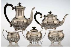 A097 A William Adams Ltd. 5 Piece Sterling Silver Tea and Coffee Set, Birmingham