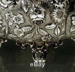 AG Schultz Sterling Silver Tea Set c1905 Hand Decorated