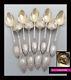 Antique 1900s French Sterling/solid Silver & Vermeil Coffee/tea Spoons Set 9 Pc