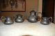 Antique Homan Silver Plate Coffee Pot Set 1850-1904 Quadruple Plated Tea Set