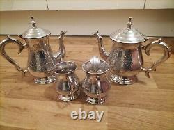 ANTIQUE VICTORIAN 4 Piece EPNS Silver Plated Tea & Coffee Set EXCELLENT HEAVY