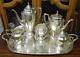 Antique Victorian Silverplate 6 Piece Tea Coffee Set With Tray Ny Federal Style