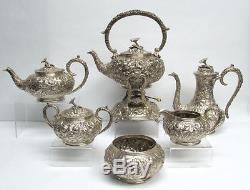 Absolutely Fabulous Kirk & Sons Sterling Silver Repousse' 6 Piece Tea Set #103