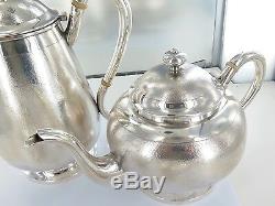 Absolutely Stunning / Rare Chinese Tientsin Sterling Silver Export Ware Tea Set