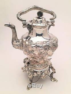 American Coin Silver Tea Set by Jones, Ball & Poor from Boston. Ca 1846-1850