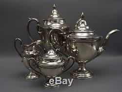 American Hunt Silver 4 Piece Old Sterling Silver Full Tea Set