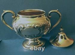 An Incredible Buy and Rare Find! Gorham 5 Piece Puritan CHASED Sterling Tea Set