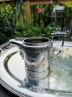 Antique 1854-1879 Reed And Barton 2845 Silver Plate Tea Set Teapot