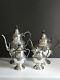 Antique 1920s Gotham Silver On Copper Tea And Coffee Four Piece Set