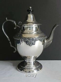Antique 1920s Gotham Silver on Copper Tea and Coffee Four Piece Set