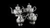 Antique 19thc Chinese Exceptional Solid Silver Tea Service Hong Kong C 1890