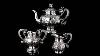 Antique 19thc Chinese Exceptional Solid Silver Tea Set Gong He C 1890