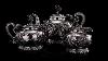Antique 19thc Chinese Export Tu Mao Xing Solid Silver Dragon Tea Set C 1890