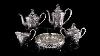 Antique 19thc Imperial Russian Solid Silver Tea Coffee Set 4th Artel C 1890
