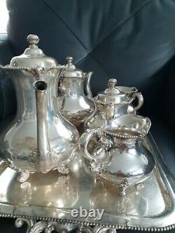 Antique 6 Piece Silver Coffee And Tea Set, Meriden Company