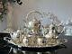 Antique 6 Piece Sheffield Silver Plated Tea Set