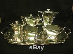 Antique Art Deco 1847 Rogers Bros Silverplate Legacy Coffee Pot Tea Teapot Set