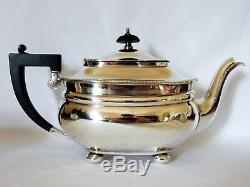 Antique Art Deco 1937 Sterling Silver Teaset Tea Set Teapot Pot Sugar Milk