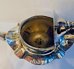 Antique Art Deco Era Gorham Plymouth 4 Piece Silverplate Tea Set, No Monogram