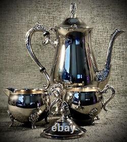 Antique Art Nouveau Silver Plated Piece Tea Set