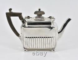 Antique Bachelors Art Deco 3 Piece Solid Silver Tea Set (Henry Stratford, 1931)