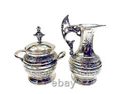 Antique Barbour Bros Silverplate Aesthetic Period Turkish Revival Tea Set c. 1882