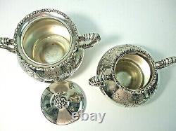 Antique Barbour Silver Co Coffee Tea 4pc Set Quadruple Silver Plate Pat #2420