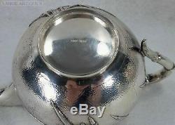 Antique C. J. & Co 19th c. Chinese Export Sterling Silver Tea Coffee Set with Tray