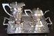 Antique Chinese Export Sterling Silver Bamboo Decorations Tea Set 1773 Grams