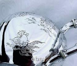 Antique Chinese export Sterling Silver Teas Set Splendid Decor