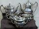Antique Edwardian Queen Anne Style Silver Plate Tea Coffee Set O 5 Reed & Barton