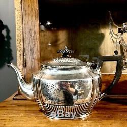 Antique Edwardian SOLID SILVER tea service set by H. S LD Henry Stratford