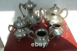 Antique Elobrate 5 Piece Tea Set Forbes Silver Co. Hamilton Canada